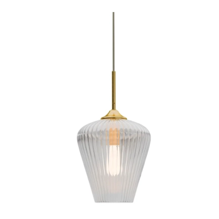 Calibo - Clear Ribbon Glass Pendant - 280mm