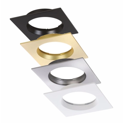 Eglo Roystar Square Face Plates - White, Black, Brass, Chrome
