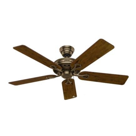 Hunter Fans Savoy 53" Ceiling Fan Amber Bronze with Distressed Cherry Blades