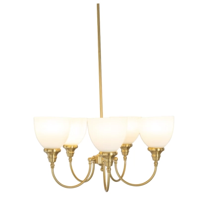 Benson 5 Light Pendant Satin Brass F/Up 1001584