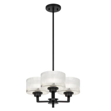 Moreno II 3LT Pendant - Black E14