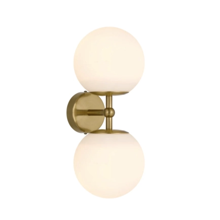 Eterna Antique Gold/Opal 2LT Interior Wall Light ETERNA WB2-AGOP