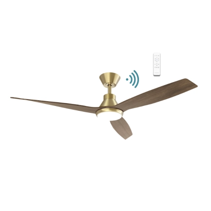 Triumph DC 52" Antique Bronze/ Walnut Smart fan (with light)