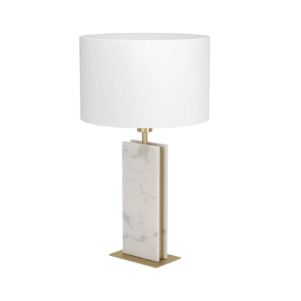Belesar Table Lamp Brushed Brass & White - 390409N