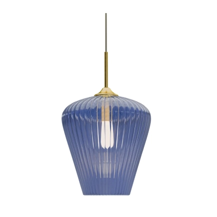 Ribbon 360mm 1LT Pendant Blue - Gold