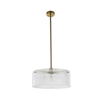 Medici 400mm Round Glass Pendant - Gold - E27