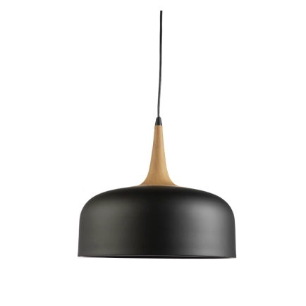 Ravenna 40 Black / Timber 1 Light Pendant