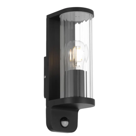 Thirlo Black Exterior Sensor Wall Light