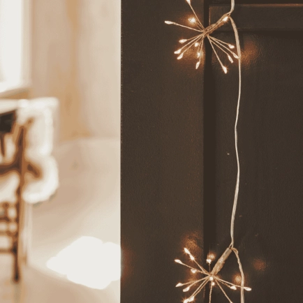 Starburst Chain Battery Lights 1.8m SILVER BO-SC150S