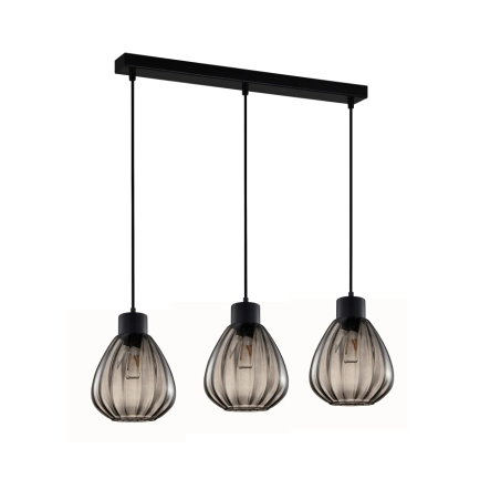 CLA Tulip2 3 Light Bar Light - Smoke Glass
