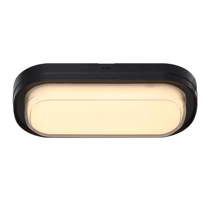 Viggo Black Oval 16w LED Bunker IP65