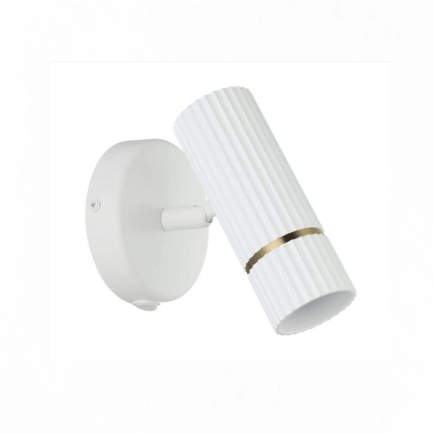 Caminia 1lt Wall Light - White/Brass 206688