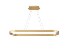 Ailia Imports Taree Oval Brushed Brass Pendant