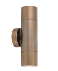 CLA PGUDBR1 - Aged Brass Up / Down Pillar Light - 2 x GU10