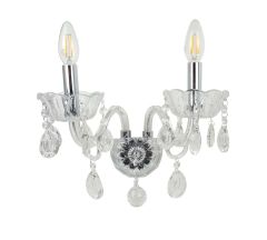 Allegra 2 Light Clear Wall Light