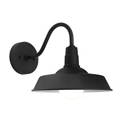 Arizona Small Black Wall Light IP44