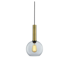 Ailia Imports Boston 200mm 1LT Clear/Brass Pendant