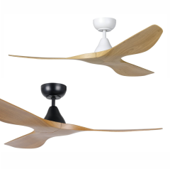 Eglo Surf DC Ceiling Fan - Black and White Timber (No light) Group