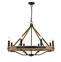 Darien 8LT Black / Timber Pendant