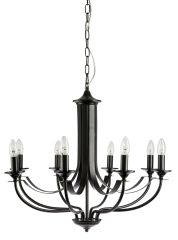 Fiorentino Lighting Hoodshire 8LT Black Pendant