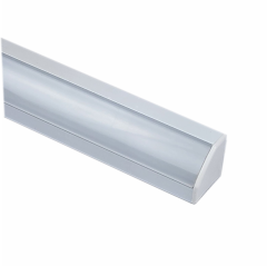 EXT007 Corner Aluminium Extrusion - White with Frosted Diffuser