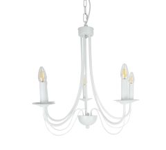 Ailia Imports - Fairstead 5 Light Pendant White - Candelabra