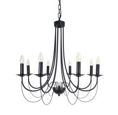 Fairstead 8LT Black Pendant - AP-1157-BLK