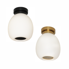 Cougar Lighting Garman DIY Opal with Matte Black or Brass Hardware DIY
