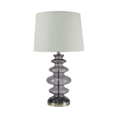 **Grey Ribbed Bloomingdale HABL348 T/Lamp