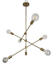 Ailia Imports Hadley 6 Light brass Pendant light