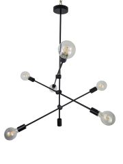 Ailia Imports Hadley 6 Light Black Pendant