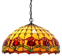 HL-20235/CD Red Tulip 20 Inch Pendant