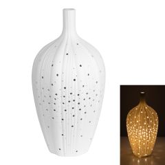 Lester Porcelain Bisque Bottle SMALL HULEBS Lamp