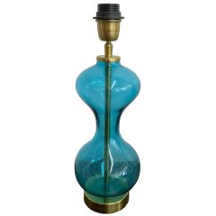 **Turquoise Hourglass LAM357 Glass BASE ONLY