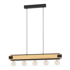 Layham 5LT Rustic Wood Pendant 43468N