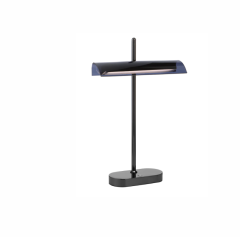 Lyman Table Lamp Gun Metal /Smoke Step Touch Lamp