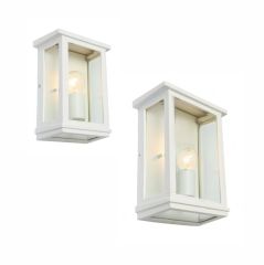Cougar Lighting Madrid White Coach Light - group