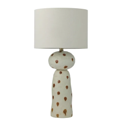 Manning Ivory/Tan Ceramic FU3478 Table Lamp