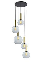 Ailia Imports Boston 5 Light Cord Drop Pendant