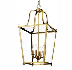 Lode Lighting Montana 4 Light Satin Brass Pendant