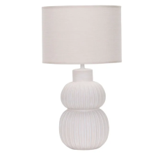 Mosh Ceramic Table Lamp Off White Shade 5514062