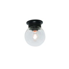 Murano 6inch DIY Black / Clear Glass