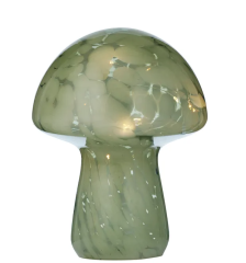 Mushroom Green Glass LED BATTERY FU3426