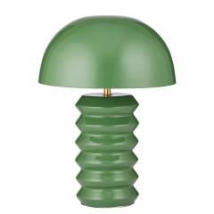 Onda Forrest Green Metal Table Lamp FU3489