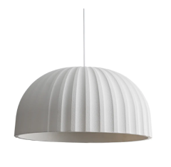 Rachis 450mm White Ribbed Resin Pendant