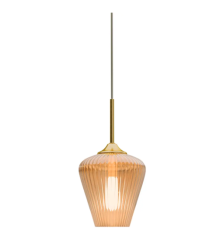 Calibo - Amber Ribbon Glass Pendant - 230mm