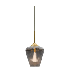 Calibo - Smoke Ribbon Glass Pendant - 230mm
