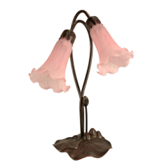 G&G Brothers Twin Lily Pink Lamp TLA-002PK