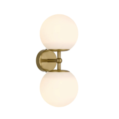 Eterna Antique Gold/Opal 2LT Interior Wall Light ETERNA WB2-AGOP