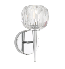 Zaha Chrome/Crystal Interior 1LT Wall Light ZAHA WB1-CHCR